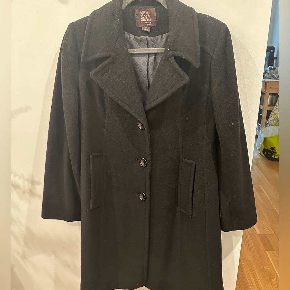 Anne Klein Women’s Notch Collar Wool Coat
